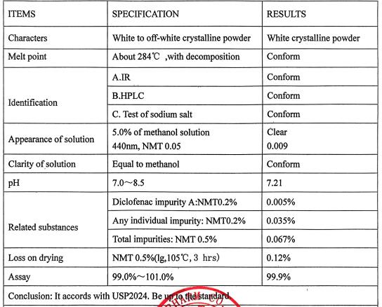 China manufacturer high quality Diclofenac Sodium CAS 15307-79-6 with good service wholesale China manufacturer high quality Diclofenac Sodium CAS 15307-79-6 with good service for sale